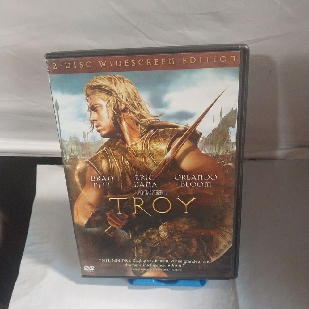 TROY 2 Disc Widescreen Edition Brad Pitt Orlando Bloom & Artwork Nice DVD Set